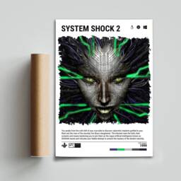 System Shock 2 - 1999 Poster - Video Game Wall Art Print Gaming Gift A5-A4-A3-A2-A1 Unframed Canvas For Frame Or Hanger - thumbnail 3