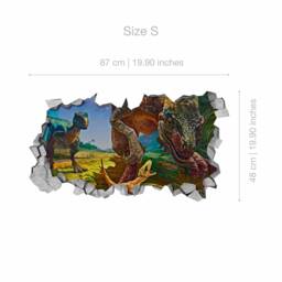 3D Wallpaper, Dinosaur Family, 3D Wall Decals, Art Prints, Wall Decal, Print, Gifts, Gift, Decals, Art, Sticker - Skuvdf3Dw - thumbnail 3