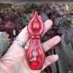 Eve-Sophia Story Goddess Statue - Statue, Avalon, Morgan, Morganna, Apple, Wisdom, Forbidden Fruit, Priestess - thumbnail 1
