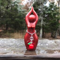 Eve-Sophia Story Goddess Statue - Statue, Avalon, Morgan, Morganna, Apple, Wisdom, Forbidden Fruit, Priestess - thumbnail 4