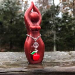 Eve-Sophia Story Goddess Statue - Statue, Avalon, Morgan, Morganna, Apple, Wisdom, Forbidden Fruit, Priestess - thumbnail 3