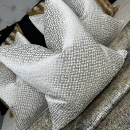 "Exclusive Collection Convex Stone Natural Champagne Geometric Design Cushion Cover, Pillow Cover Throw 16"" 18"" 20"" 22"" 24"" 26" - thumbnail 2