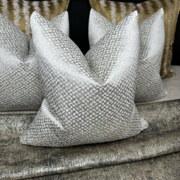 "Exclusive Collection Convex Stone Natural Champagne Geometric Design Cushion Cover, Pillow Cover Throw 16"" 18"" 20"" 22"" 24"" 26" - thumbnail 1