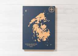 Vinalhaven, Maine Map - Engraved Wood Coastal Chart Wall Art Sign, Beach House Home Decor Nautical Print, Unique Personalized Family Gift - thumbnail 1
