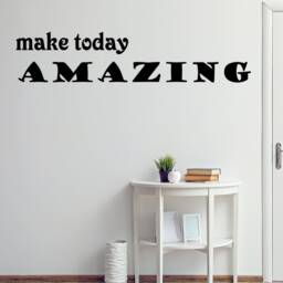 Vwaq Make Today Amazing Vinyl Wall Decal - Uplifting Quotes Entryway Decor, Inspiring Stickers - thumbnail 1
