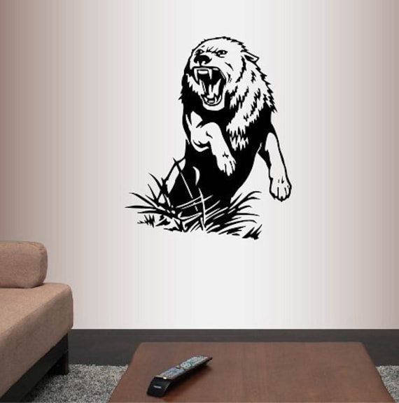 In-Style Decals Wall Vinyl Decal Home Decor Art Sticker Angry Wolf Wild Animal Removable Mural Design For Any Room 69 - image 1