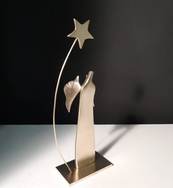 Handmade Bronze Angel Sculpture, Christmas Decor, Limited Edition - image 1