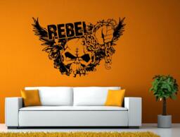 Rebel Skull Head Hand Holding Chain Wall Or Window Sticker Decal Vinyl Fathead Mural Decor L1970 - thumbnail 1