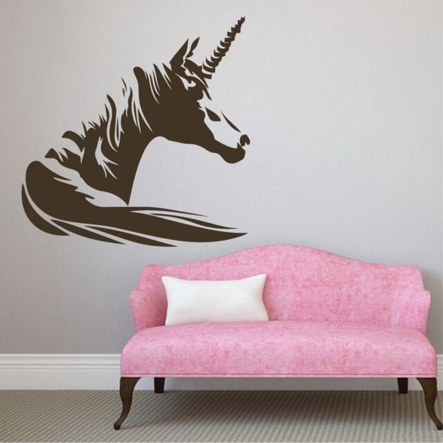 Wall Decals Horse Unicorn Decal Vinyl Sticker Nursery Bedroom Home Decor Living Room Interior Art Mural Eg89 - image 1