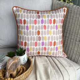 Gometric Pattern, Multicolor Cotton, 24x24/26x26 Modern Euro Sham - Color Impulse - thumbnail 2