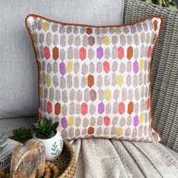 Gometric Pattern, Multicolor Cotton, 24x24/26x26 Modern Euro Sham - Color Impulse
