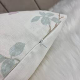 Laura Ashley Wisteria Fabric Handmade Cushion Cover Duck Egg Floral, With A Zip Fastening - thumbnail 3