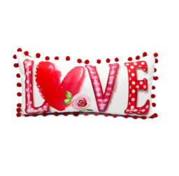 Vintage Love Pillow -- Valentines Heart - 170 - thumbnail 1