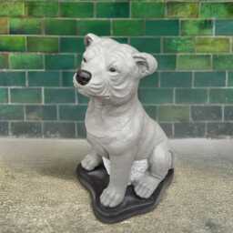 Stone Large Bull Terrier Statue Large Staff Dog Sculpture Realistic Figurine Animal Ornament Outdoor Memorial Art Dog Lover Gift - thumbnail 2