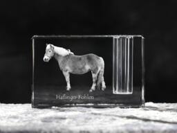 Haflinger, Crystal Pen Holder With Horse, Souvenir, Decoration, Limited Edition, Collection - thumbnail 1