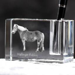 Haflinger, Crystal Pen Holder With Horse, Souvenir, Decoration, Limited Edition, Collection - thumbnail 2