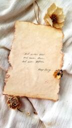 And Even Still, Then, After... Keep Loving. Handwritten Affirmations On Vintage Handmade Paper. Poetry Wall Hanging - thumbnail 1