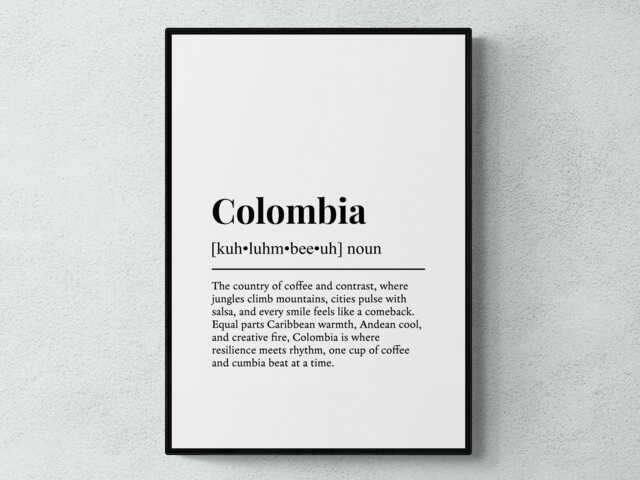Colombia Funny Definition South America Gift Wall Art Print - image 1