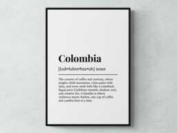 Colombia Funny Definition South America Gift Wall Art Print - thumbnail 1