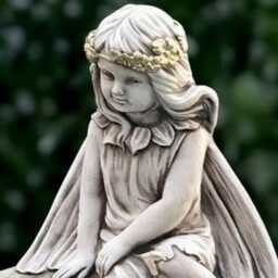 Large Fairy On Mushroom Garden Statue Concrete Sculpture Whimsical Outdoor Decoration Fantasy Ornament Magical Figurine - thumbnail 4