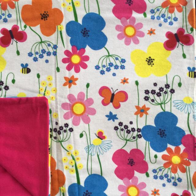 Pink Floral Design Handmade Baby Blanket - image 1