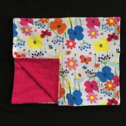 Pink Floral Design Handmade Baby Blanket - thumbnail 2