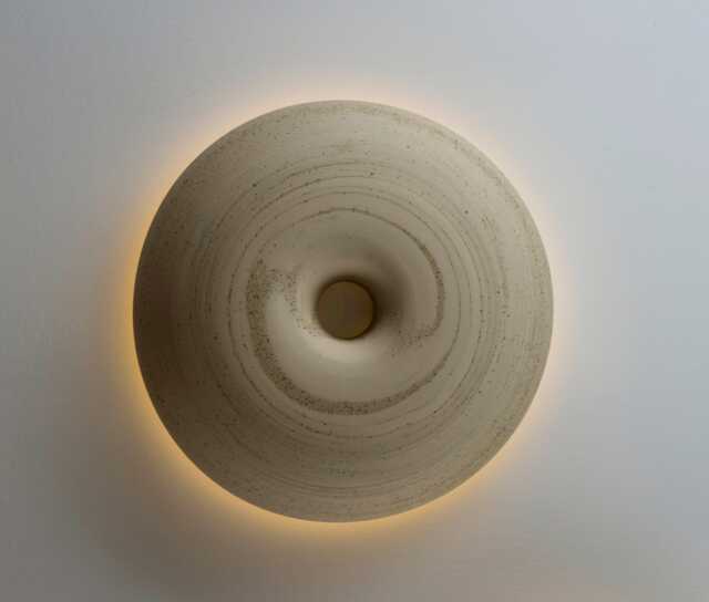 Unique Ceramic Lamp - Flush Wall Sconce Dome Lighting Modern Lake House Decor Pytria - image 1