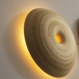 Unique Ceramic Lamp - Flush Wall Sconce Dome Lighting Modern Lake House Decor Pytria - thumbnail 3