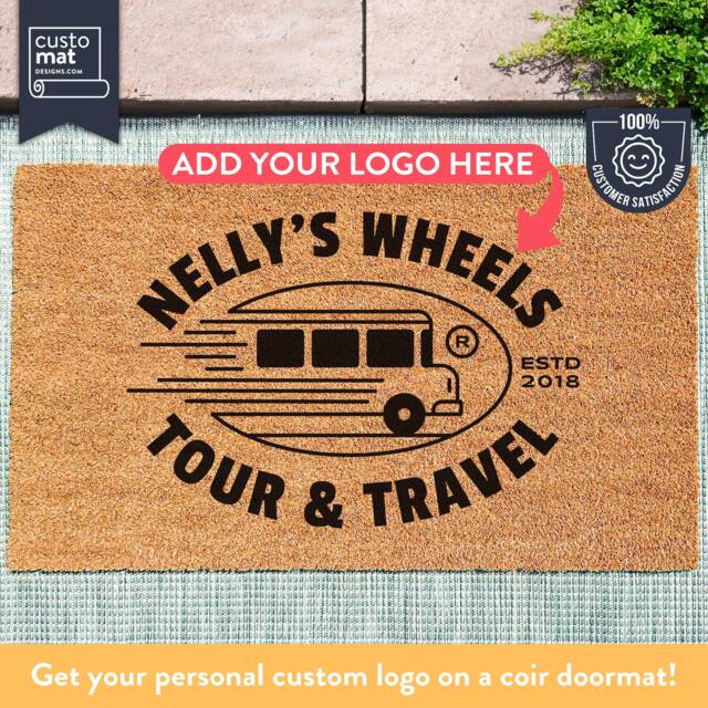 Customize Me Here Doormat - Design Your Own Personalized Customized Coir Mat Personalised Gift New Home - image 1