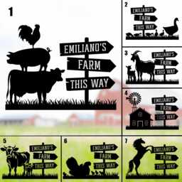 Personalized Farm Metal Sign, Outdoor Welcome Custom Ranch Wall Decor - thumbnail 1