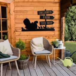 Personalized Farm Metal Sign, Outdoor Welcome Custom Ranch Wall Decor - thumbnail 4