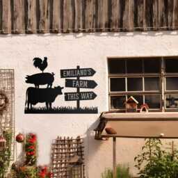 Personalized Farm Metal Sign, Outdoor Welcome Custom Ranch Wall Decor - thumbnail 2