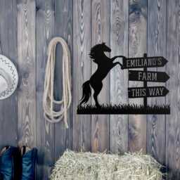 Personalized Farm Metal Sign, Outdoor Welcome Custom Ranch Wall Decor - thumbnail 3