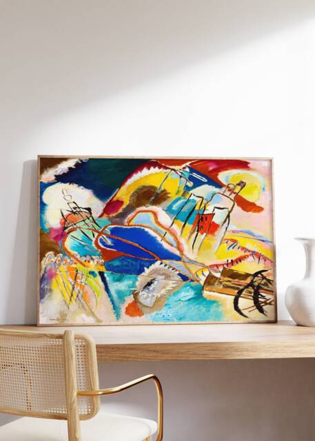 Kandinsky Bauhaus Retro Abstract Print, Improvisation Painting, Mid Century Modern Wall Art, Geometric Poster, Trendy Home Decor, Gift Idea - image 1