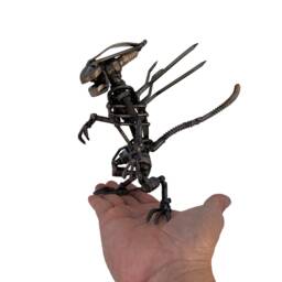 Metal Alien Inspired Sculpture. 100% Handmade From Recycled Metal. A Perfect Gift For Him/Her - thumbnail 2