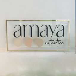 Custom Business Logo Sign Acrylic Metal Mirror Patch, Led Wall Decor - thumbnail 4