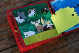 Personalized Quiet Book By Tomtoy, Busy Book, Fabric Felt Soft Fine Motor Skills Training, Travel Toy, 20x20cm, Custom 4-12 Pages - thumbnail 1