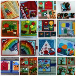 Personalized Quiet Book By Tomtoy, Busy Book, Fabric Felt Soft Fine Motor Skills Training, Travel Toy, 20x20cm, Custom 4-12 Pages - thumbnail 4