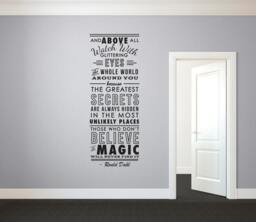 Roald Dahl Believe in Magicquote - Wall Decal Custom Vinyl Art Stickers - thumbnail 1