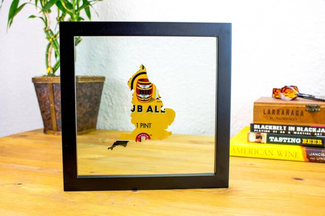 Boddingtons England - Custom Hand Cut Beer Can Art in A Float Frame - Perfectly Unique For Your Bar Or Man Cave - image 1
