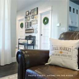 Fall Market Linen Pillow Cover Farmhouse Autumn Decor - thumbnail 3