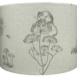 Woodland Animal Lampshade For Ceiling & Table Lamps, Hedgehog Hare Squirrel Drum Light Shade - thumbnail 3