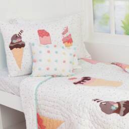 Ice Cream Bedding Set - Kids Quilt, Sprinkles Sheet, Personalized - thumbnail 2