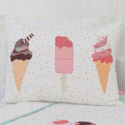 Ice Cream Bedding Set - Kids Quilt, Sprinkles Sheet, Personalized - thumbnail 3