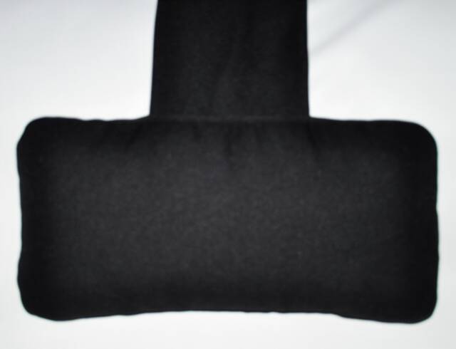 Black Upholstery Fabric Hanging Armchair Sofa Headrest Bolster Cushion With Inner Pad - image 1