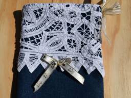 Christmas Stocking - Denim Personalised Personalized Santa Sack Xmas Sock, Style Is Boho - thumbnail 1