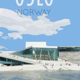 Oslo Travel Poster - Retro Norway Art Print - thumbnail 2