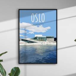 Oslo Travel Poster - Retro Norway Art Print - thumbnail 3