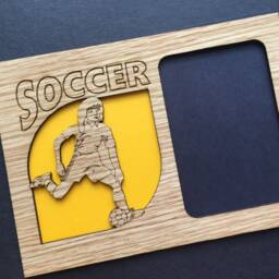 Custom Sports Picture Frame - 5x7 Holds 3x4 Photo Golf, High Jump, Hiking, Hurdles, Ice Skating, Martial Arts, Polo - thumbnail 3