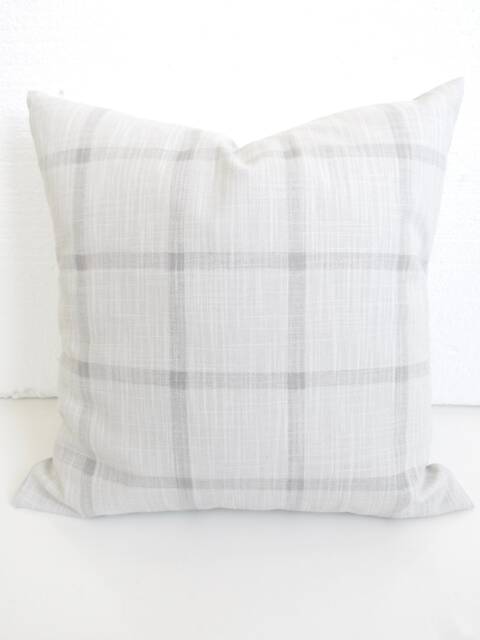 Gray Buffalo Check Pillow Covers Grey Throw Pillows Plaid Charcoal French - image 1